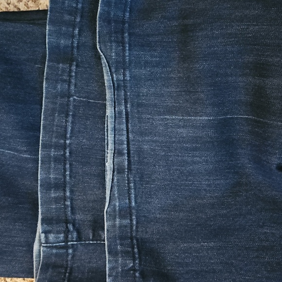 VTG HOT KISS 1970s Faded Dark Wash Low Rise Flare Jeans - Picture 12 of 13